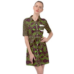 Woodsy Spring Belted Shirt Dress by LW323