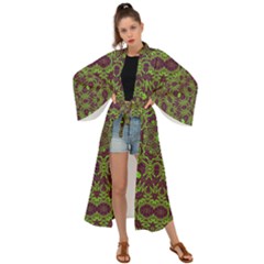 Woodsy Spring Maxi Kimono by LW323