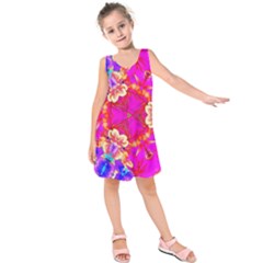 Pink Beauty Kids  Sleeveless Dress by LW323