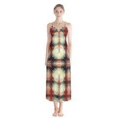 Royal Plaid Button Up Chiffon Maxi Dress by LW323