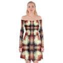 Royal Plaid Off Shoulder Skater Dress View1