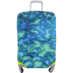 Deep Blues Luggage Cover (large) by AlkaravanCreations