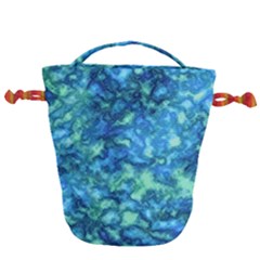 Deep Blues Drawstring Bucket Bag by AlkaravanCreations