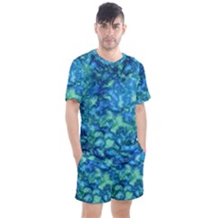 Deep Blues Men s Mesh Tee And Shorts Set