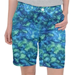 Deep Blues Pocket Shorts by AlkaravanCreations