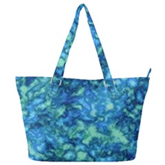 Deep Blues Full Print Shoulder Bag by AlkaravanCreations