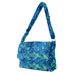 Deep Blues Full Print Messenger Bag (m) by AlkaravanCreations