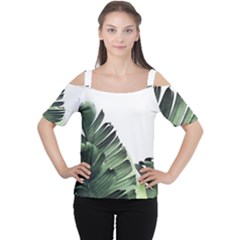 Banana Leaves Cutout Shoulder Tee