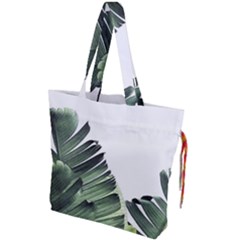 Banana Leaves Drawstring Tote Bag by goljakoff