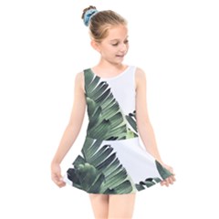 Banana Leaves Kids  Skater Dress Swimsuit by goljakoff