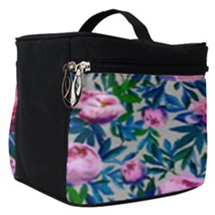 Pink Peonies Watercolor Make Up Travel Bag (small) by SychEva