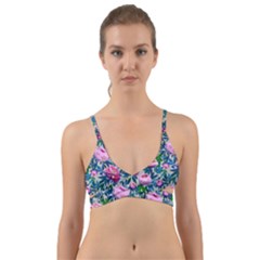 Pink Peonies Watercolor Wrap Around Bikini Top by SychEva