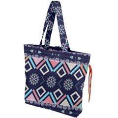 Gypsy-pattern Drawstring Tote Bag by PollyParadise