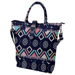 Gypsy-pattern Buckle Top Tote Bag