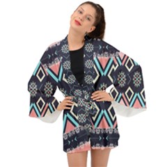 Gypsy-pattern Long Sleeve Kimono by PollyParadise