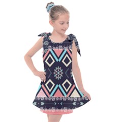 Gypsy-pattern Kids  Tie Up Tunic Dress