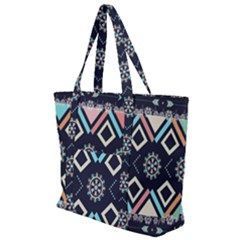 Gypsy-pattern Zip Up Canvas Bag by PollyParadise