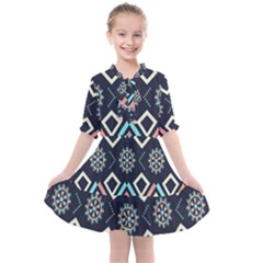 Gypsy-pattern Kids  All Frills Chiffon Dress by PollyParadise