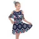 Gypsy-pattern Kids  Shoulder Cutout Chiffon Dress View1