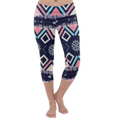 Gypsy-pattern Capri Yoga Leggings by PollyParadise