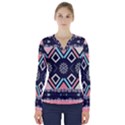 Gypsy-pattern V-Neck Long Sleeve Top View1