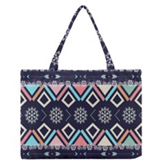 Gypsy-pattern Zipper Medium Tote Bag by PollyParadise