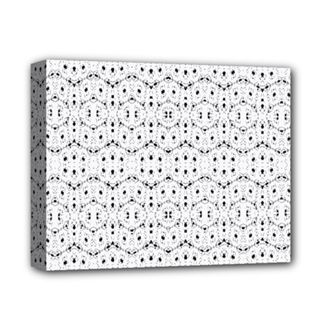 Modern Geometric Black And White Print Pattern Deluxe Canvas 14  X 11  (stretched)