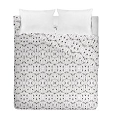 Modern Geometric Black And White Print Pattern Duvet Cover Double Side (full/ Double Size) by dflcprintsclothing