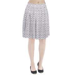 Modern Geometric Black And White Print Pattern Pleated Skirt by dflcprintsclothing