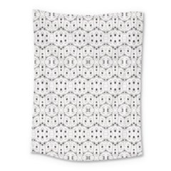 Modern Geometric Black And White Print Pattern Medium Tapestry by dflcprintsclothing