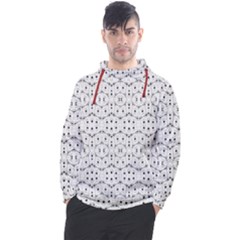 Modern Geometric Black And White Print Pattern Men s Pullover Hoodie