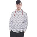 Modern Geometric Black And White Print Pattern Men s Pullover Hoodie View1