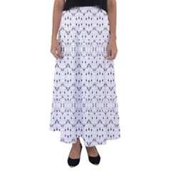 Modern Geometric Black And White Print Pattern Flared Maxi Skirt by dflcprintsclothing