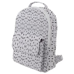 Modern Geometric Black And White Print Pattern Flap Pocket Backpack (small) by dflcprintsclothing