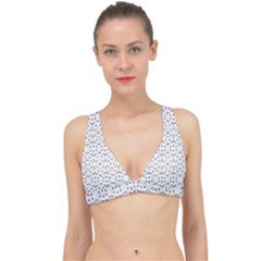 Modern Geometric Black And White Print Pattern Classic Banded Bikini Top by dflcprintsclothing