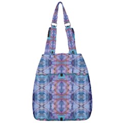 Pebbles Cropped Repeats Center Zip Backpack by kaleidomarblingart