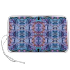 Pebbles Cropped Repeats Pen Storage Case (l) by kaleidomarblingart