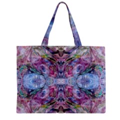 Marbled Pebbles Zipper Mini Tote Bag by kaleidomarblingart