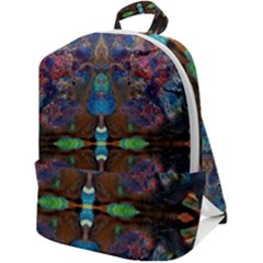 Abstract Marbling Painting Repeats Zip Up Backpack by kaleidomarblingart