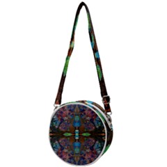 Abstract Marbling Painting Repeats Crossbody Circle Bag by kaleidomarblingart