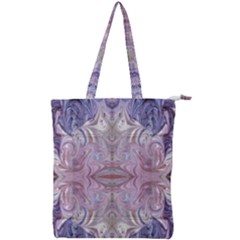 Amethyst Swirls Repeats Double Zip Up Tote Bag by kaleidomarblingart