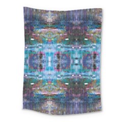 Blue On Turquoise Marbling Medium Tapestry