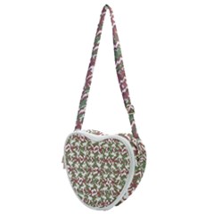 Multicolored Texture Print Pattern Heart Shoulder Bag by dflcprintsclothing