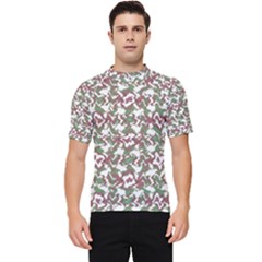 Multicolored Texture Print Pattern Men s Short Sleeve Rash Guard