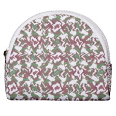 Multicolored Texture Print Pattern Horseshoe Style Canvas Pouch by dflcprintsclothing