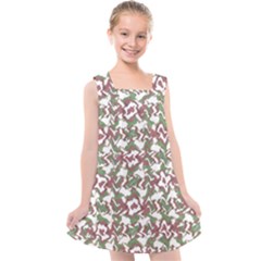 Multicolored Texture Print Pattern Kids  Cross Back Dress by dflcprintsclothing