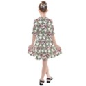 Multicolored Texture Print Pattern Kids  All Frills Chiffon Dress View2