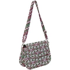 Multicolored Texture Print Pattern Saddle Handbag by dflcprintsclothing