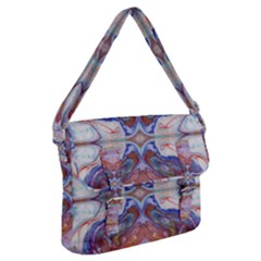 Abstract Marbling Repeats Buckle Messenger Bag by kaleidomarblingart