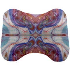 Abstract Marbling Repeats Head Support Cushion by kaleidomarblingart